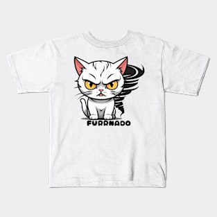 CUTE ANGRY CAT/FURRNADO Kids T-Shirt